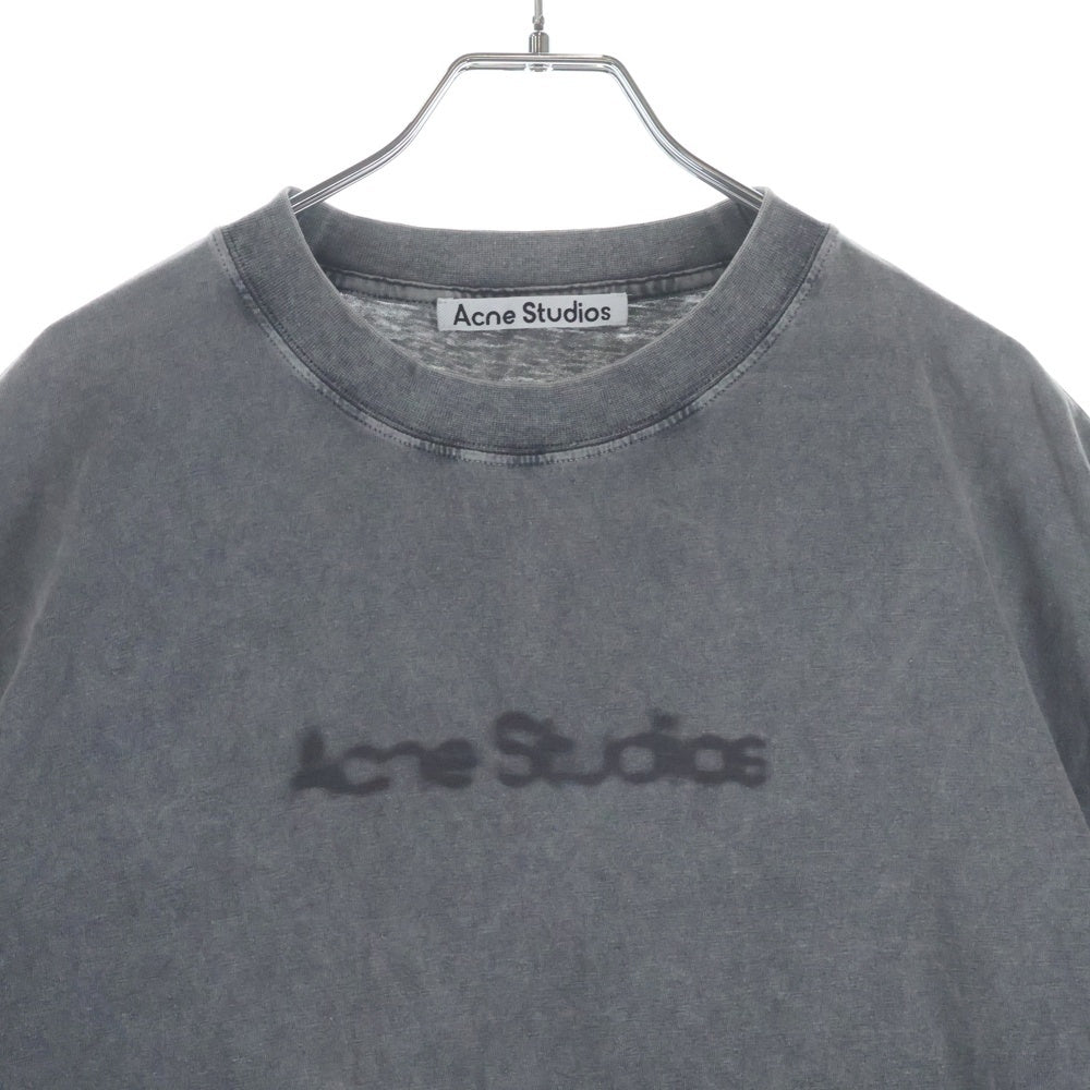 Acne Studios(アクネ ストゥディオズ) 23SS Faded Logo ロゴ 半袖Tシャツ カットソー グレー FN-WN-TSHI000639