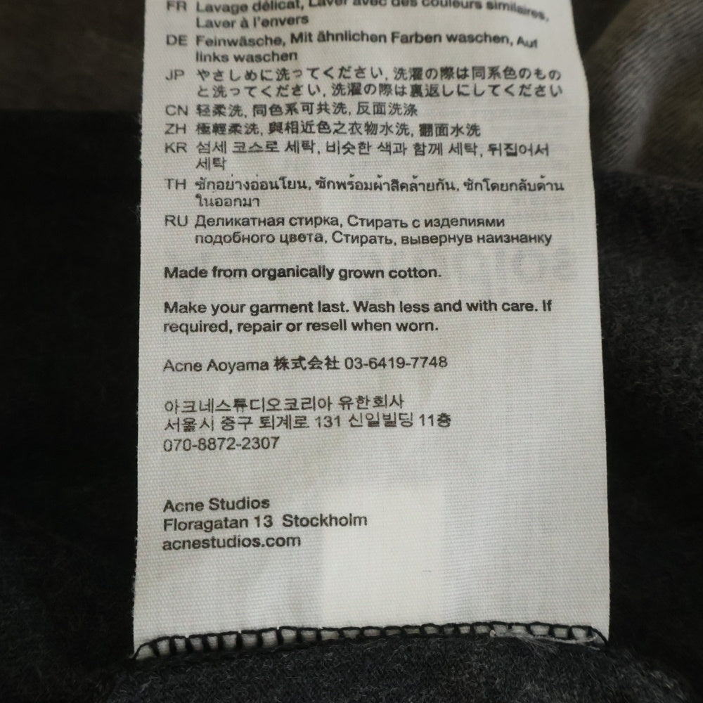 Acne Studios(アクネ ストゥディオズ) 23SS Faded Logo ロゴ 半袖Tシャツ カットソー グレー FN-WN-TSHI000639