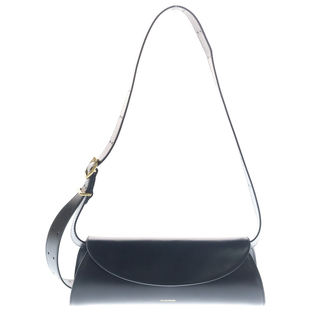 JIL SANDER(ジルサンダー) カンノーロ スモール レザー ワンショルダーバッグ ゴールド金具 ブラック レディース