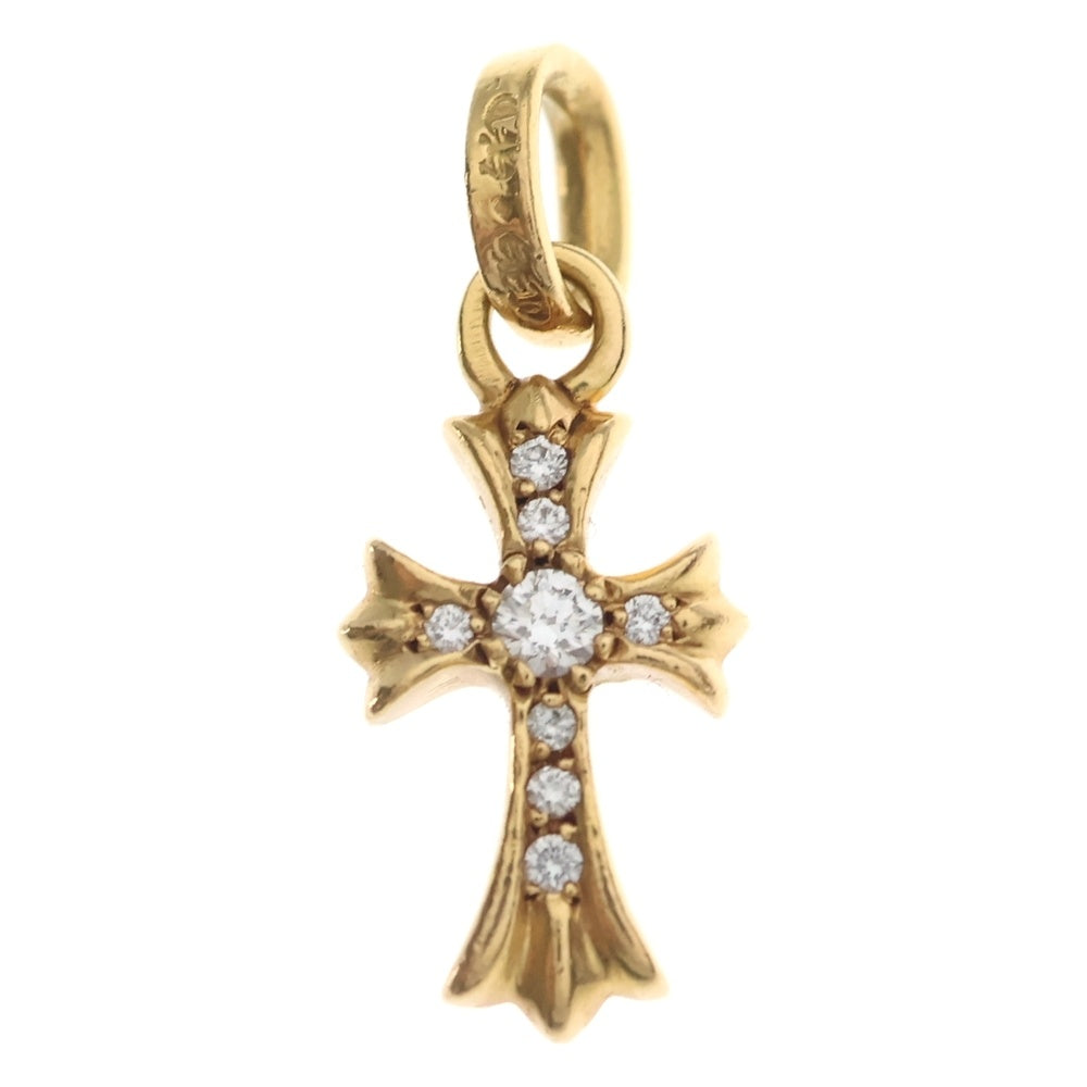 CHROME HEARTS(クロムハーツ) 22K CRS BBYFAT P/DIA ベイビーファットクロス PAVEダイヤ ペンダントトップ ゴールド BCA035