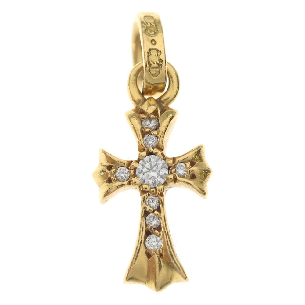 CHROME HEARTS(クロムハーツ) 22K CRS BBYFAT P/DIA ベイビーファットクロス PAVEダイヤ ペンダントトップ ゴールド BCA035