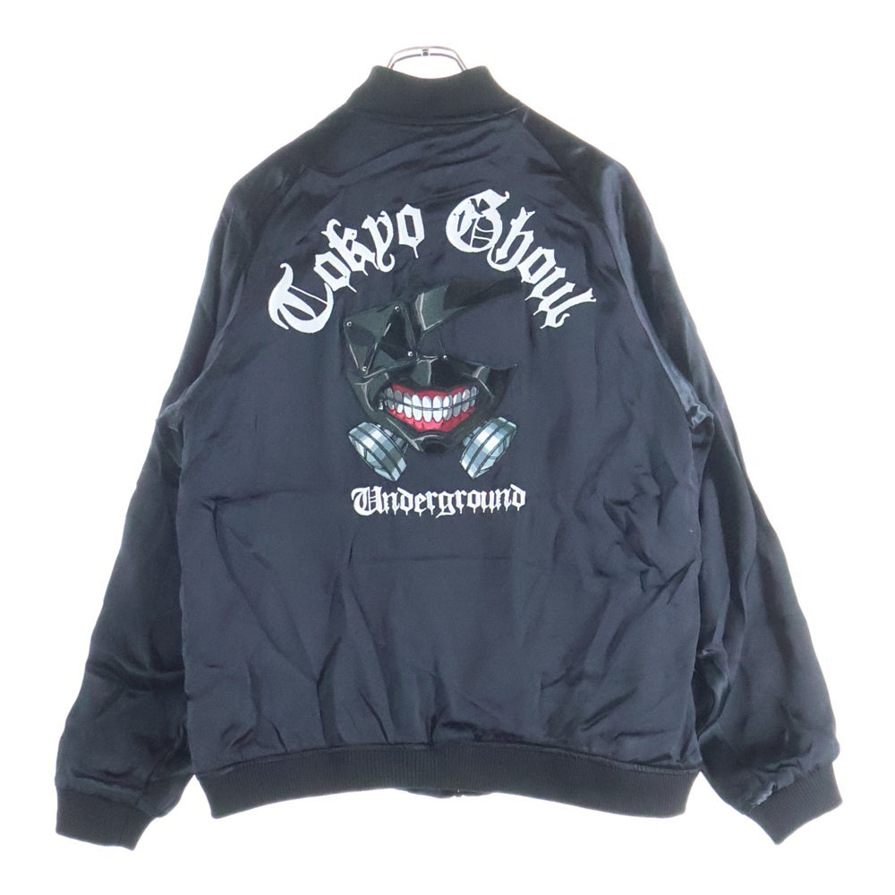 NO BRAND(ノーブランド) 【P.N.UNDERGROUND】サイコネーション アンダーグラウンド ×東京喰種 金木研 総刺繍リバーシブルスカジャン スーベニアジャケット ブラック/レッド 735100
