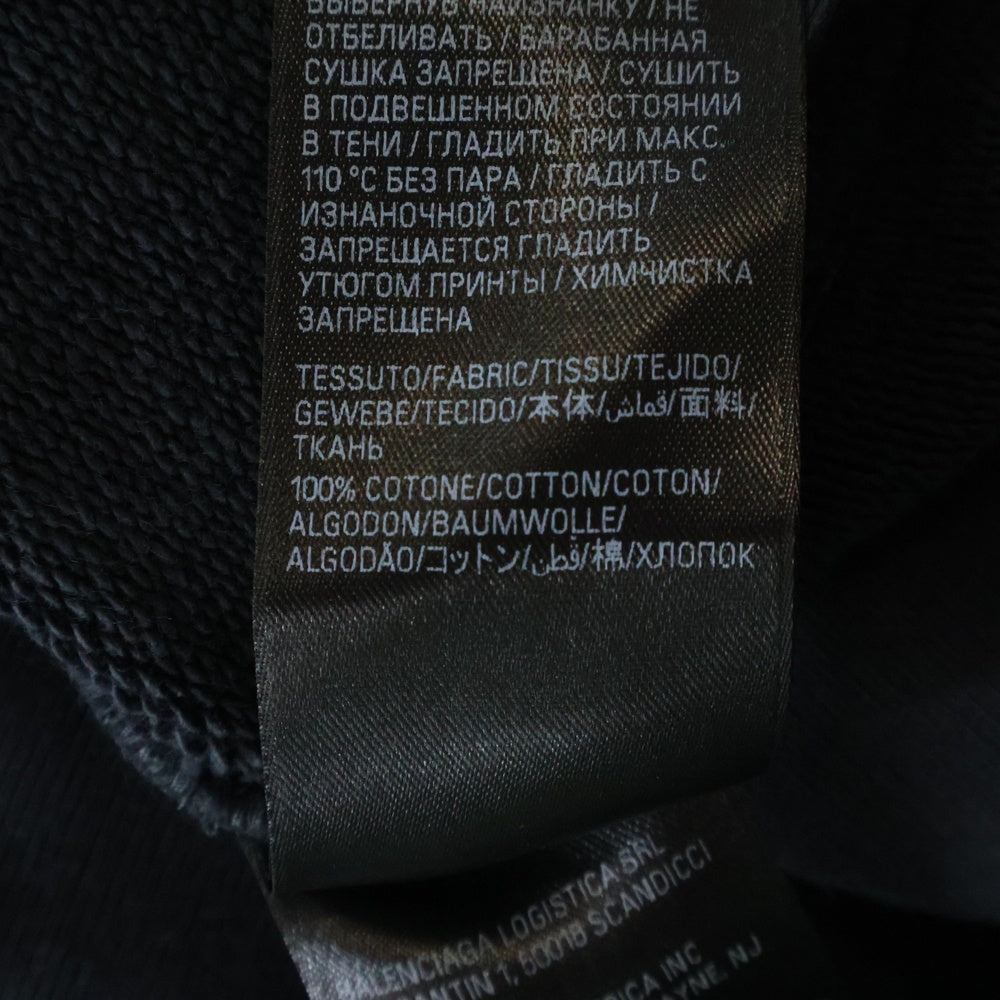 BALENCIAGA(バレンシアガ) Large Fit Hoodie ラージフィットフーディー プリントプルオーバーパーカー ブラック 803265 TRVA2