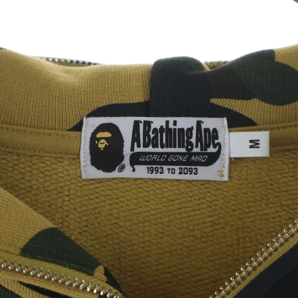 A BATHING APE(アベイシングエイプ) ×ANTI SOCIAL SOCIAL CLUB BAPE X ASSC FULLZIP HOODIE アンチソーシャルソーシャルクラブ フルジップ スウェット パーカー イエロー 001ZPK731903C