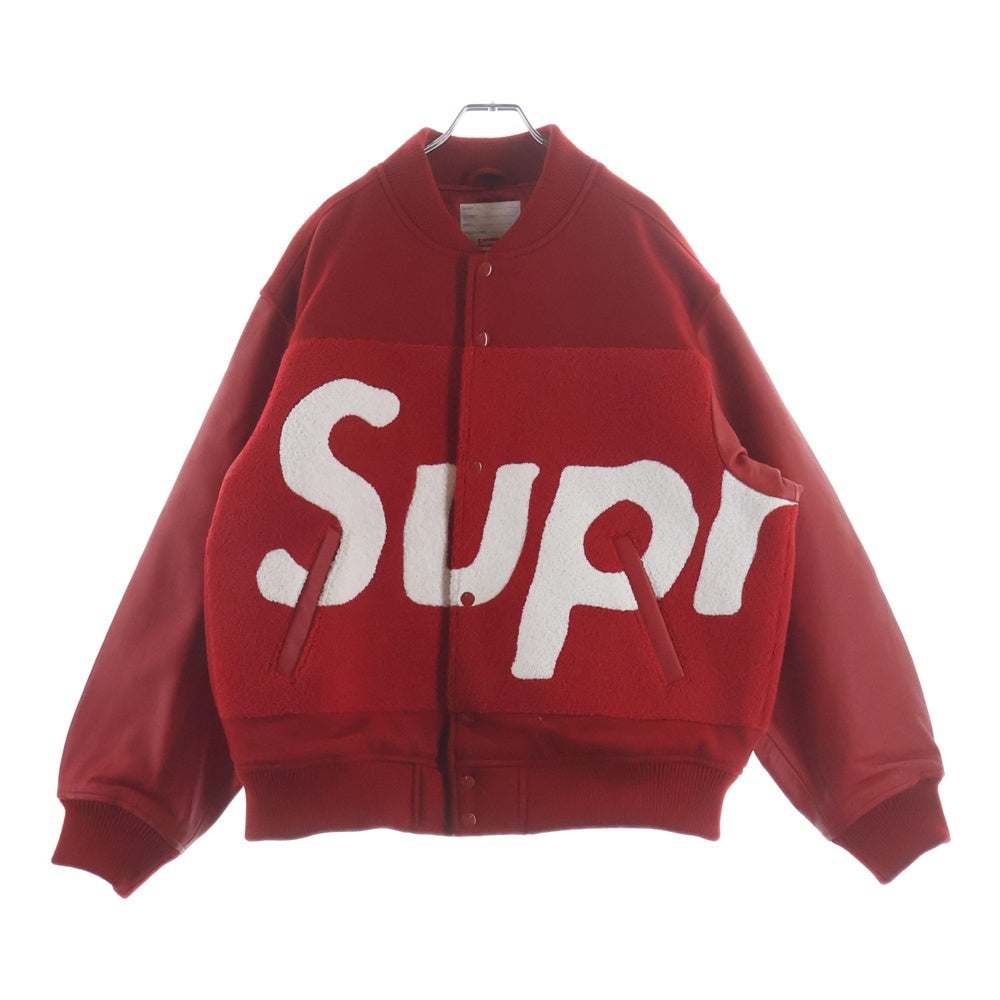 SUPREME(シュプリーム) 24SS Big Logo Chenille Varsity Jacket ビッグロゴ シェニール バーシティジャケット ブルゾン レッド