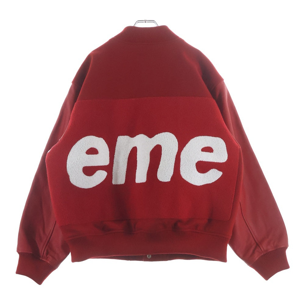 SUPREME(シュプリーム) 24SS Big Logo Chenille Varsity Jacket ビッグロゴ シェニール バーシティジャケット ブルゾン レッド