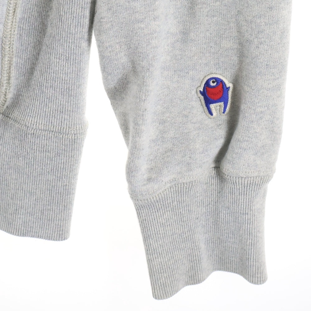 READY MADE(レディメイド) R.MUTT HOODIE ロゴプリントプルオーバーパーカー フーディー グレー RE-CO-GR-00-00-195