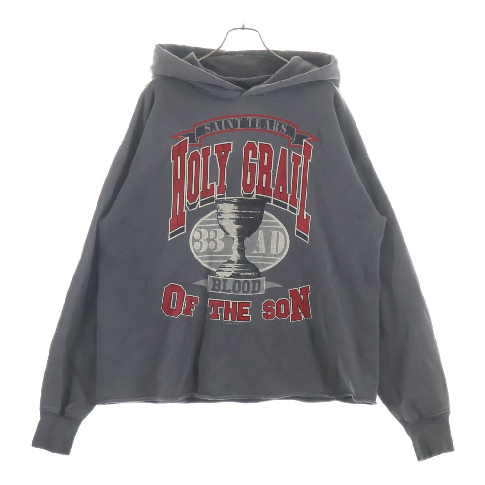 SAINT MICHAEL(セントマイケル) ×DENIM TEARS DT HOODIE HOLY GRAIL デニムティアーズ ホーリーグレイル プルオーバーパーカー フーディー グレー SM-A22-0000-051