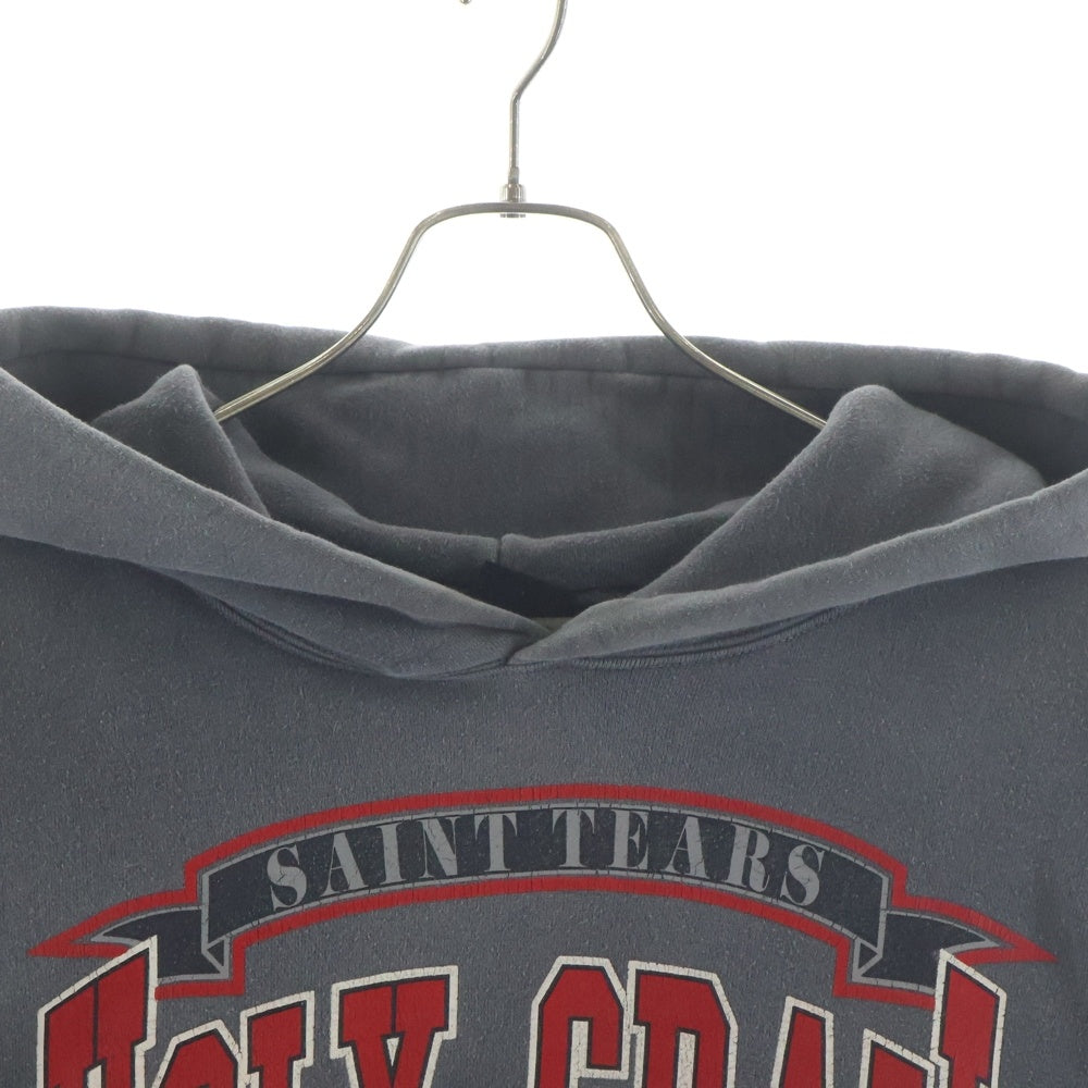 SAINT MICHAEL(セントマイケル) ×DENIM TEARS DT HOODIE HOLY GRAIL デニムティアーズ ホーリーグレイル プルオーバーパーカー フーディー グレー SM-A22-0000-051