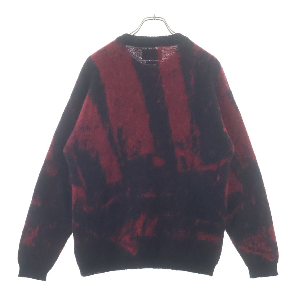 YOKE(ヨーク) 24AW Jacquard Mohair Sweater ジャガードモヘアセーター クルーネックニット レッド/ブラック YK24FW0815S