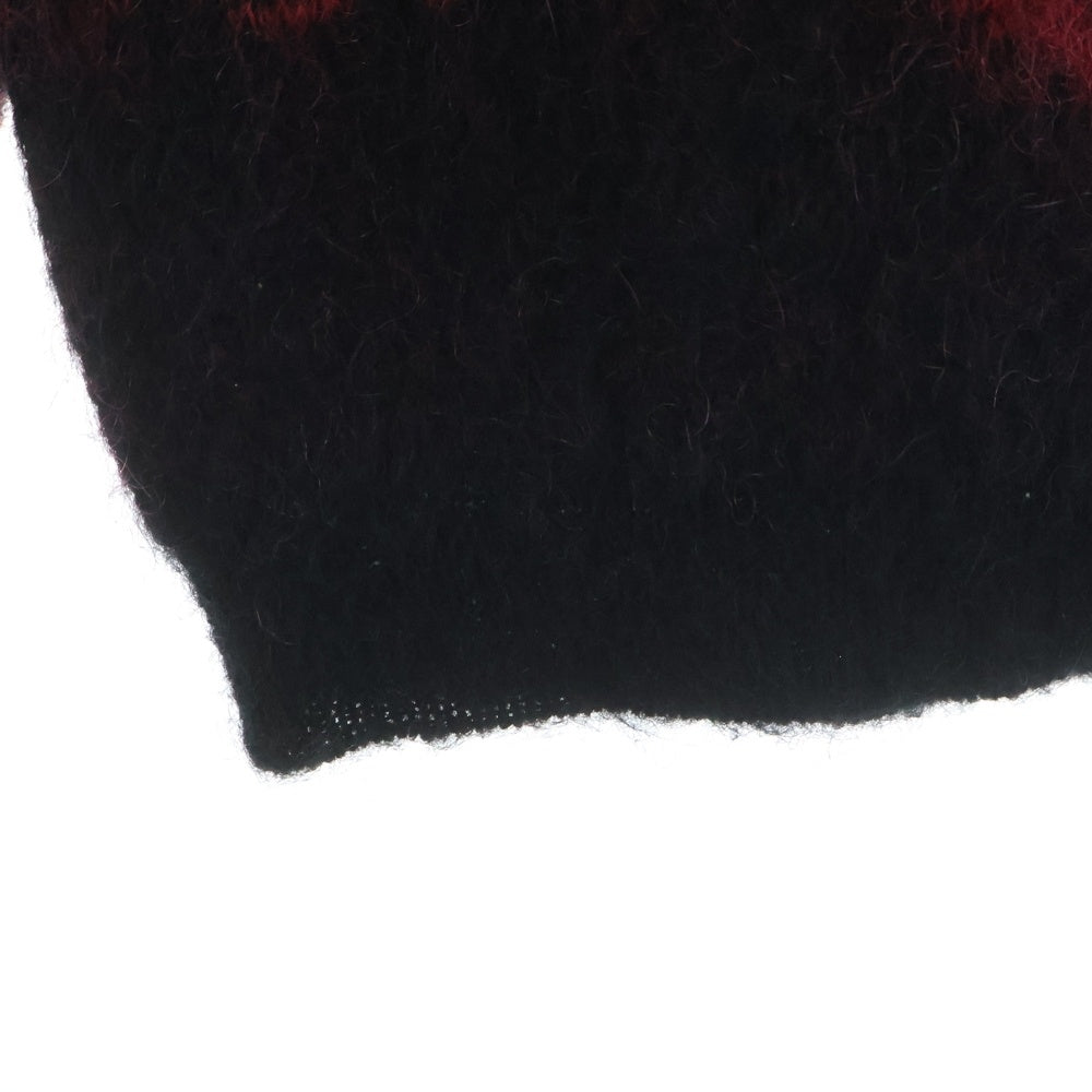 YOKE(ヨーク) 24AW Jacquard Mohair Sweater ジャガードモヘアセーター クルーネックニット レッド/ブラック YK24FW0815S