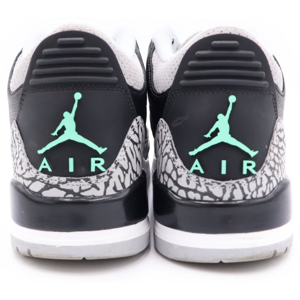NIKE(ナイキ) AIR JORDAN 3 RETRO GREEN GLOW CT8532-031 エアジョーダン3 グリーングロー ミッドカットスニーカー シューズ ブラック/グレー US9/27cm
