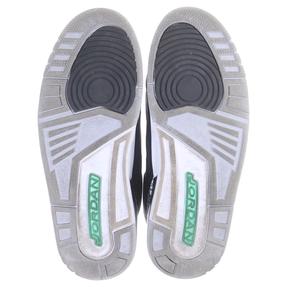 NIKE(ナイキ) AIR JORDAN 3 RETRO GREEN GLOW CT8532-031 エアジョーダン3 グリーングロー ミッドカットスニーカー シューズ ブラック/グレー US9/27cm