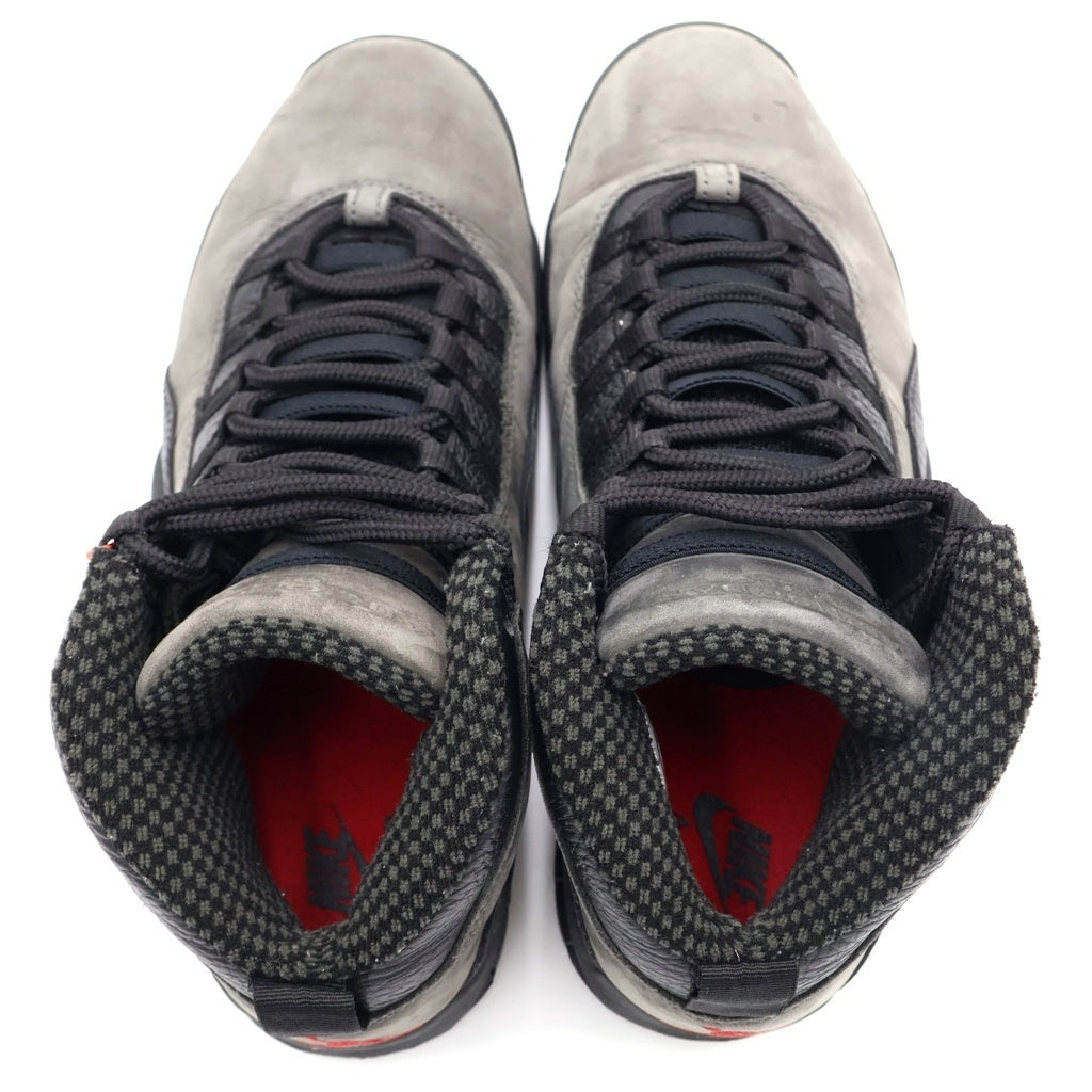 NIKE(ナイキ) AIR JORDJORDAN DARK SHADOW 310805-002 エアジョーダン10 ダークシャドウ ハイカットスニーカー シューズ ブラック/グレー US9/27cm