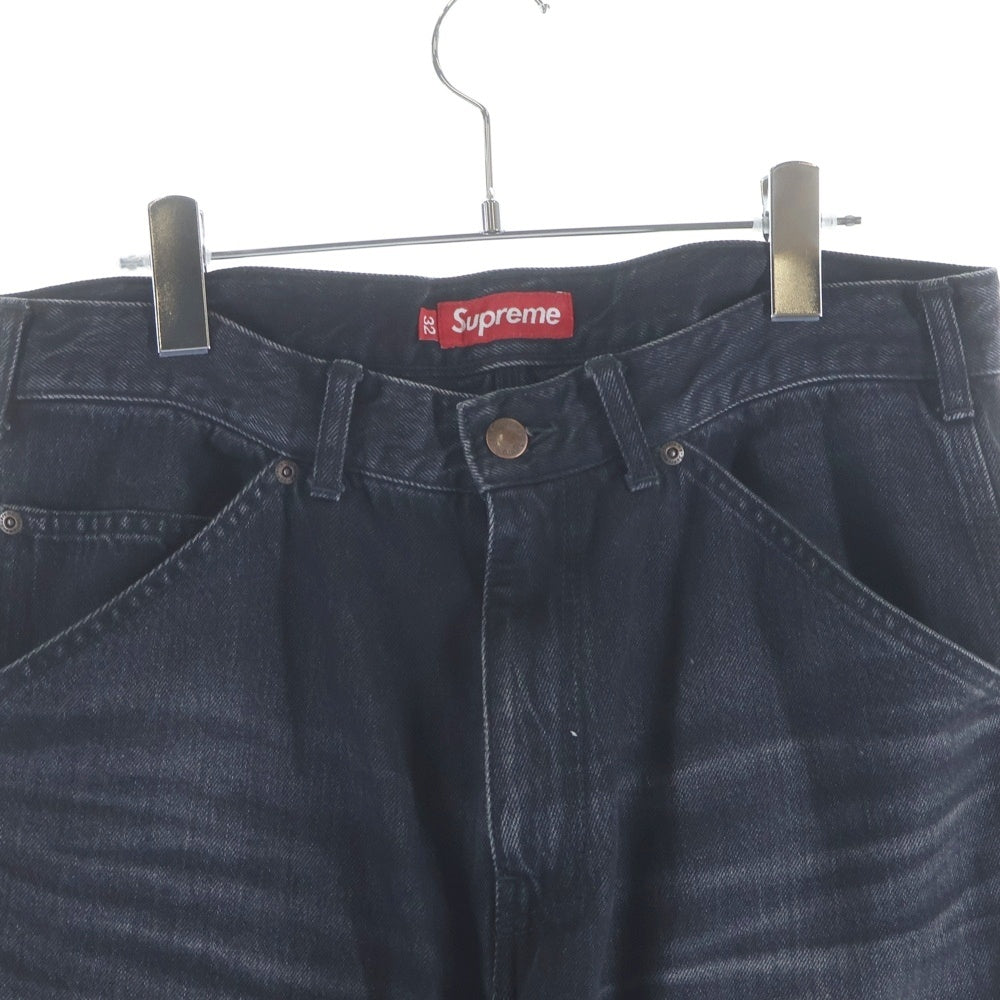 SUPREME(シュプリーム) 26ss Worn Double Knee Painter Pants ウォーン ダブル ニー ペインター パンツ ブラック