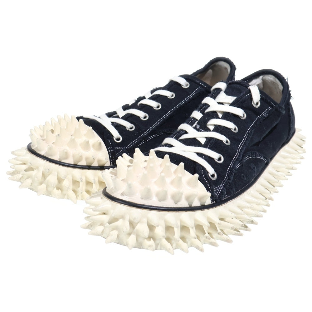doublet(ダブレット) SPIKY CANVAS SNEAKER スパイキーキャンバススニーカー ローカットスニーカー シューズ ブラック/ホワイト