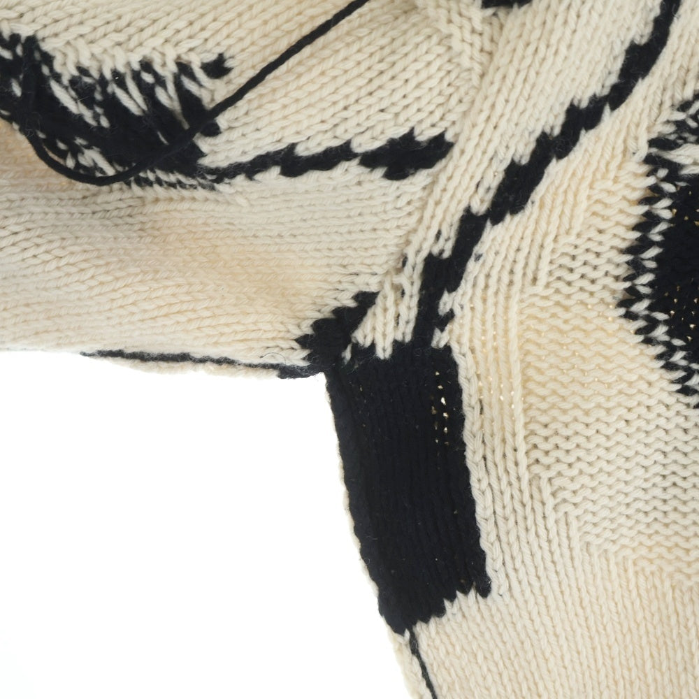 Alexander McQueen アレキサンダーマックイーン Exploded Skull Wool Blend Sweater エクスプローディッドスカル ウールセーター クルーネックニット ホワイト/ブラック 632852 Q1RSS Alexander McQueen(アレキサンダーマックイーン) Exploded Skull Wool