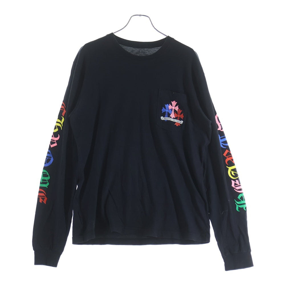 CHROME HEARTS(クロムハーツ) MLTCOL CEM CRS T-SHRT マルチセメタリークロスプリント 長袖Tシャツカットソー ブラック
