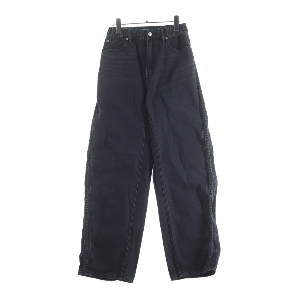 ALEXANDER WANG(アレキサンダーワン) Embossed Logo Balloon Jogger Pants エンボスロゴ バルーンジョガーデニムパンツ ジーンズ レディース ブラック 4DC1254693015