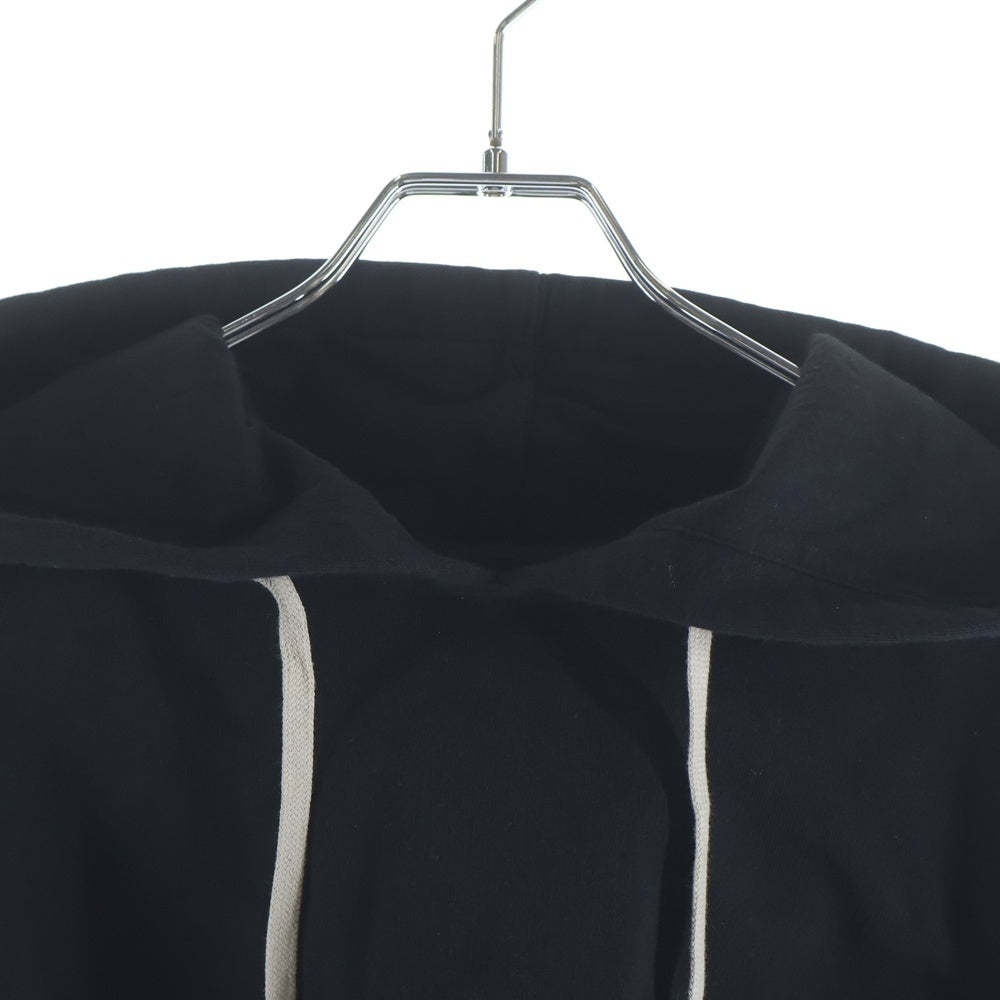 Rick Owens DRKSHDW(リックオウエンス ダークシャドウ) Hollywood Cropped Hoodie ハリウッド クロップド フーディ プルオーバーパーカー ブラック レディース DU01E3257-FP