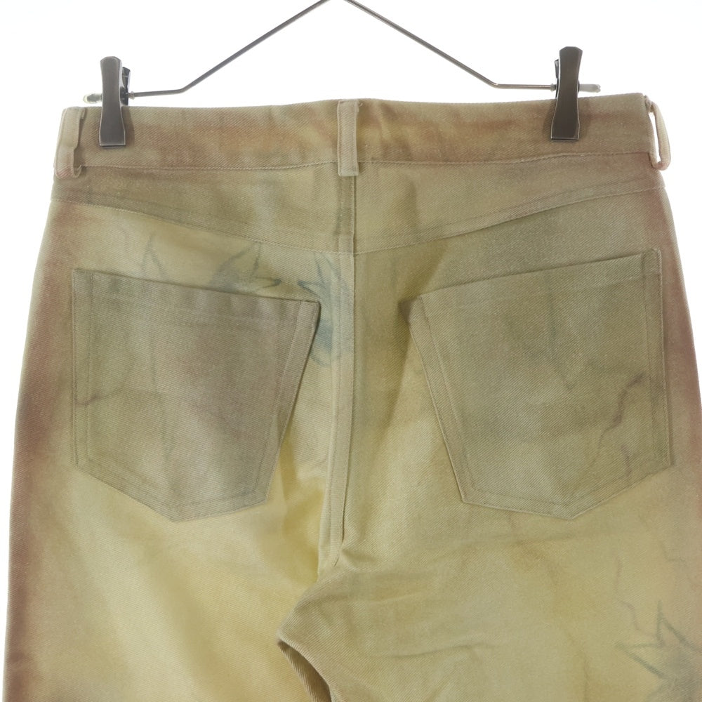 NO BRAND(ノーブランド) LA MASKARADE (ラ マスカレード)SKIN PANTS ヴィンテージ加工 スキン ストレートパンツ ベージュ