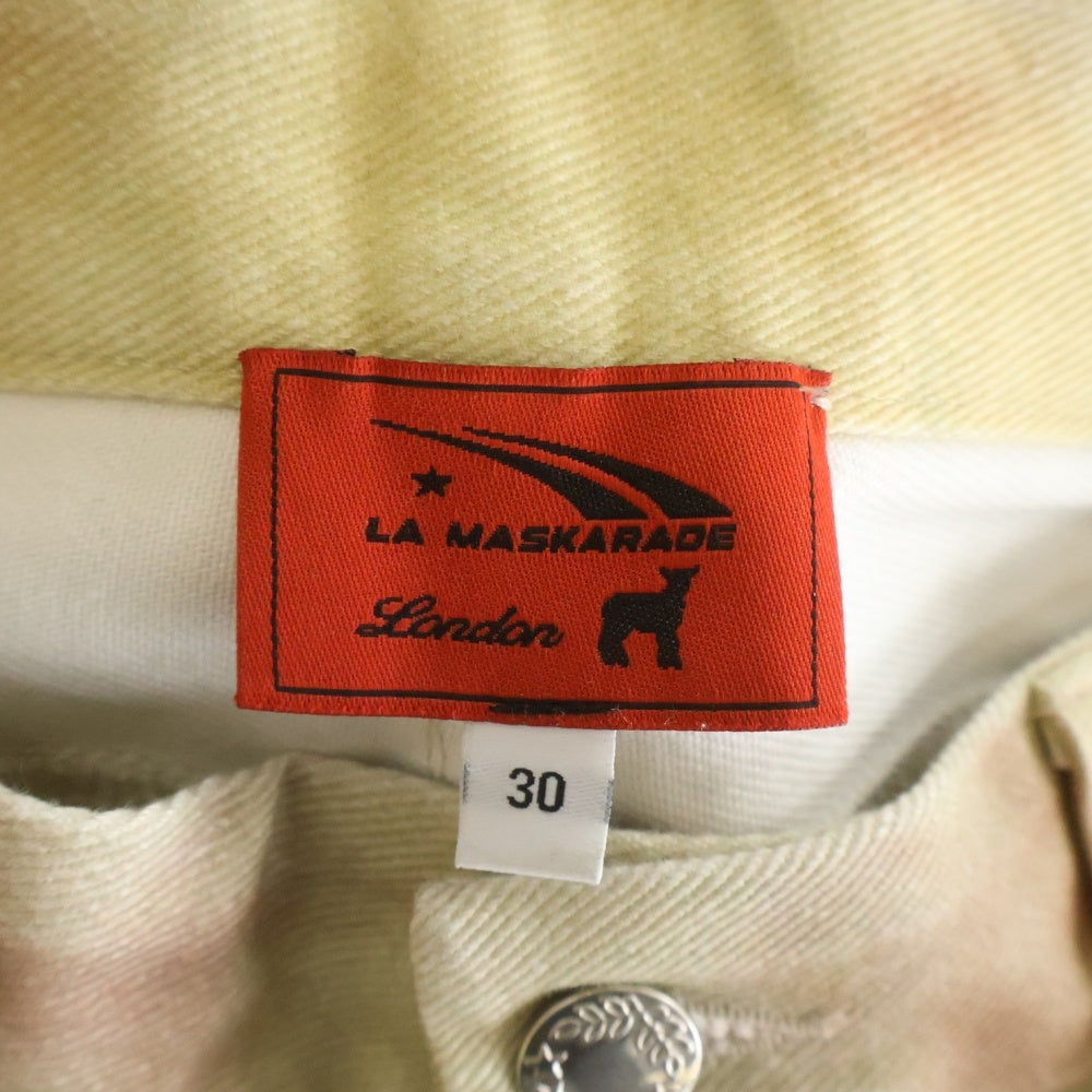 NO BRAND(ノーブランド) LA MASKARADE (ラ マスカレード)SKIN PANTS ヴィンテージ加工 スキン ストレートパンツ ベージュ