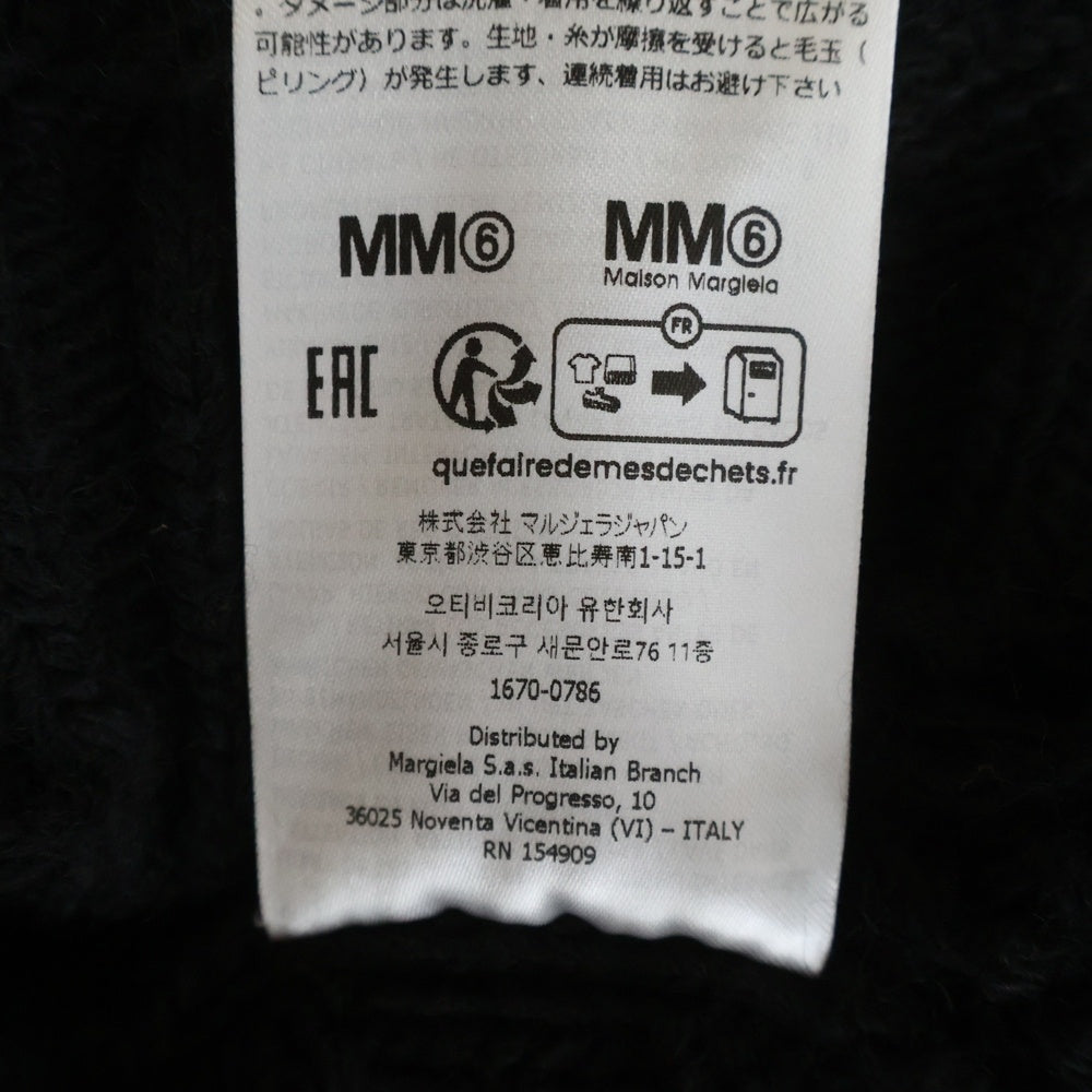 MM6 Maison Margiela(エムエムシックスメゾンマルジェラ) ダメージタートルネックセーター ハイネックニット ブラック SH0HA0004 M13040