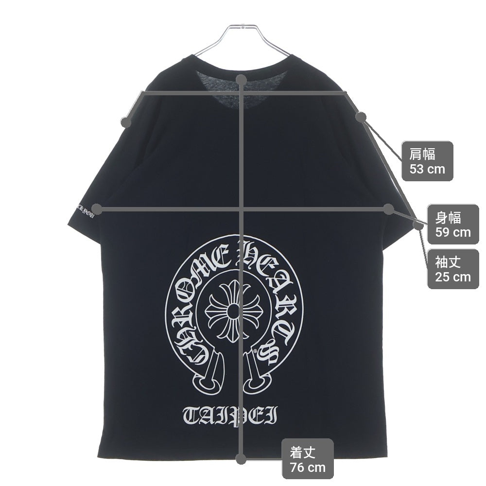 CHROME HEARTS(クロムハーツ) TAIPEI Limited Horseshoe Tee 台北限定 ホースシュープリント半袖Tシャツ カットソー ブラック
