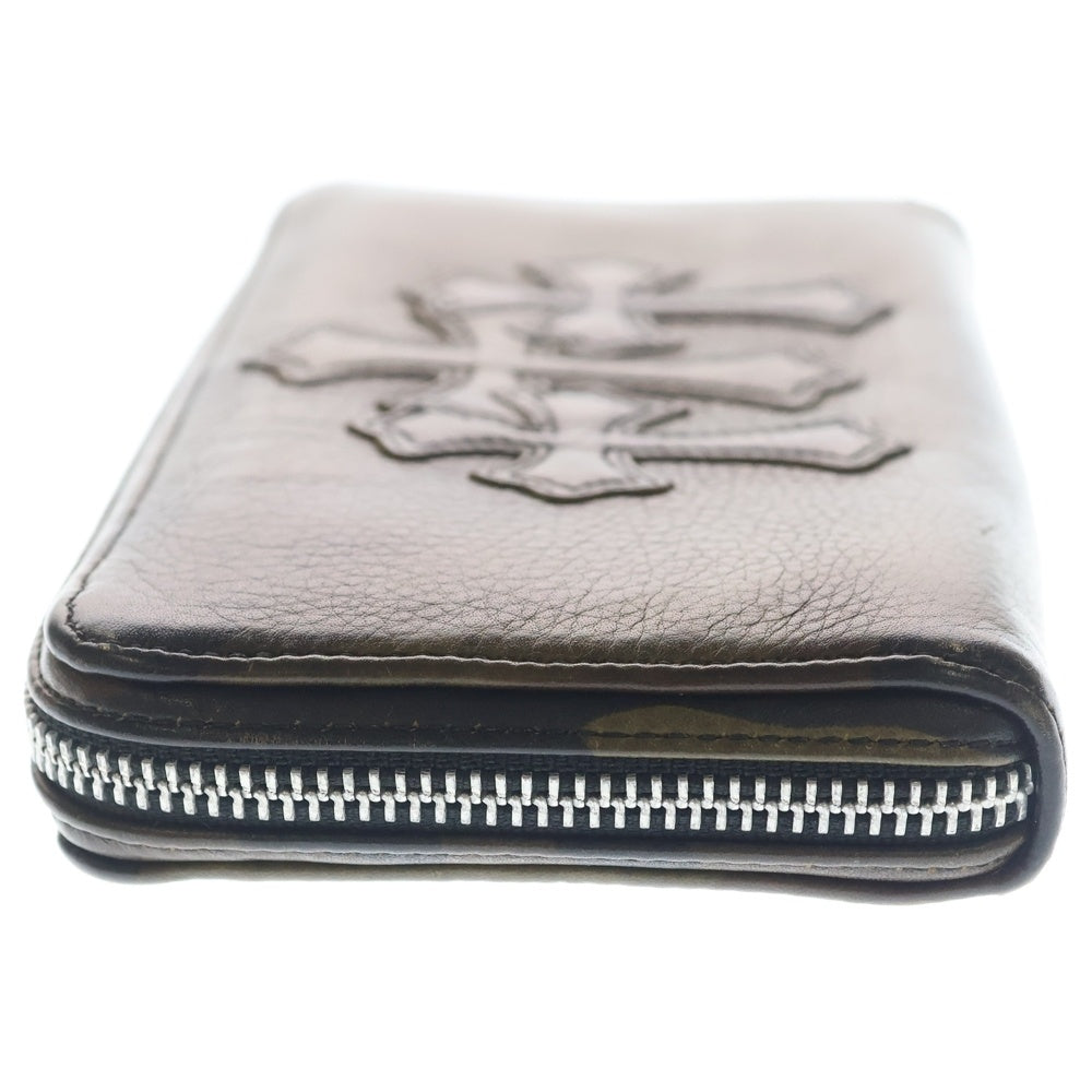 CHROME HEARTS(クロムハーツ) REC F ZIP 3セメタリー クロスパッチ ラウンドファスナーウォレット 迷彩 カモフラ 長財布 グリーン