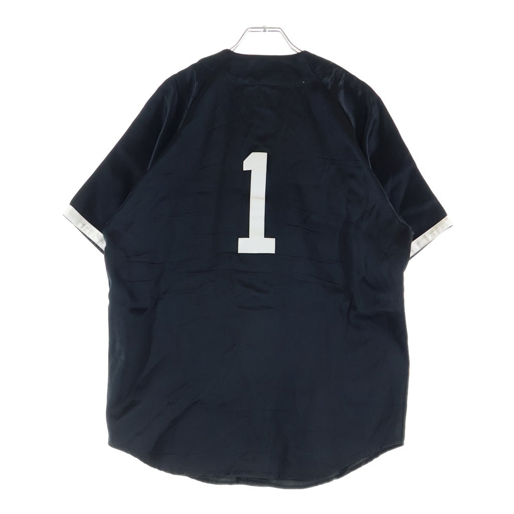 SUPREME(シュプリーム) 17SS Satin Baseball Jersey サテンベースボールジャージ 半袖シャツ ブラック