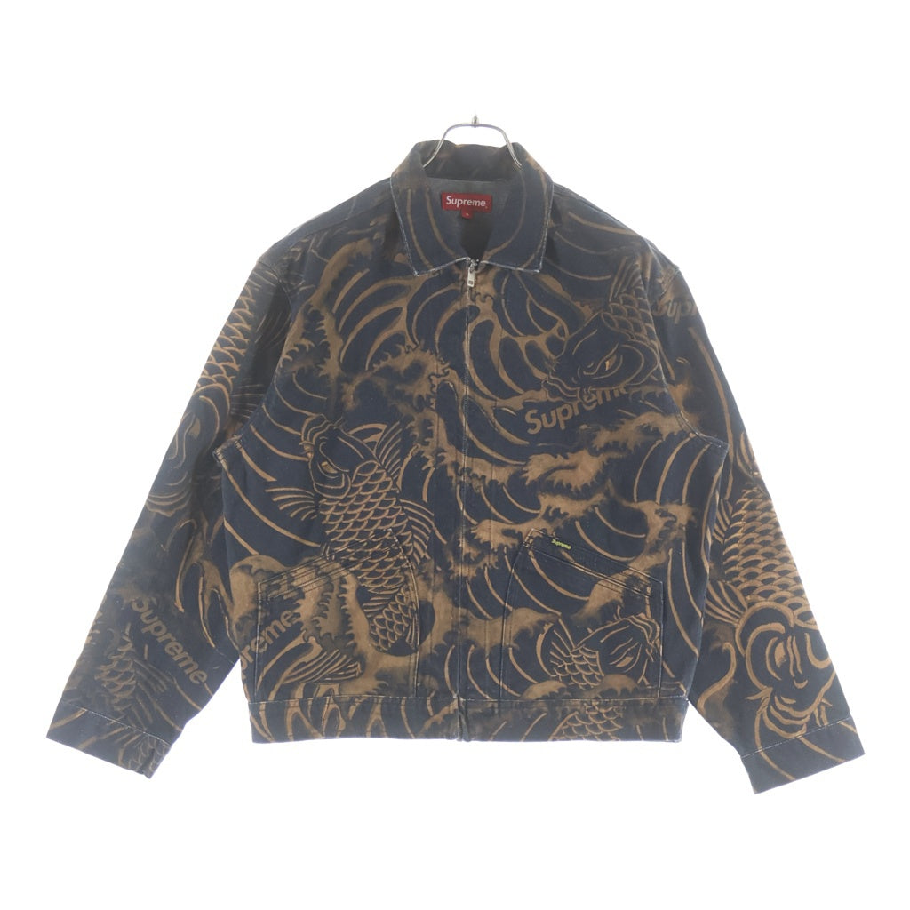 SUPREME(シュプリーム) 20SS Waves Work Jacket ウェーブス ワークジャケット 鯉 ブラウン