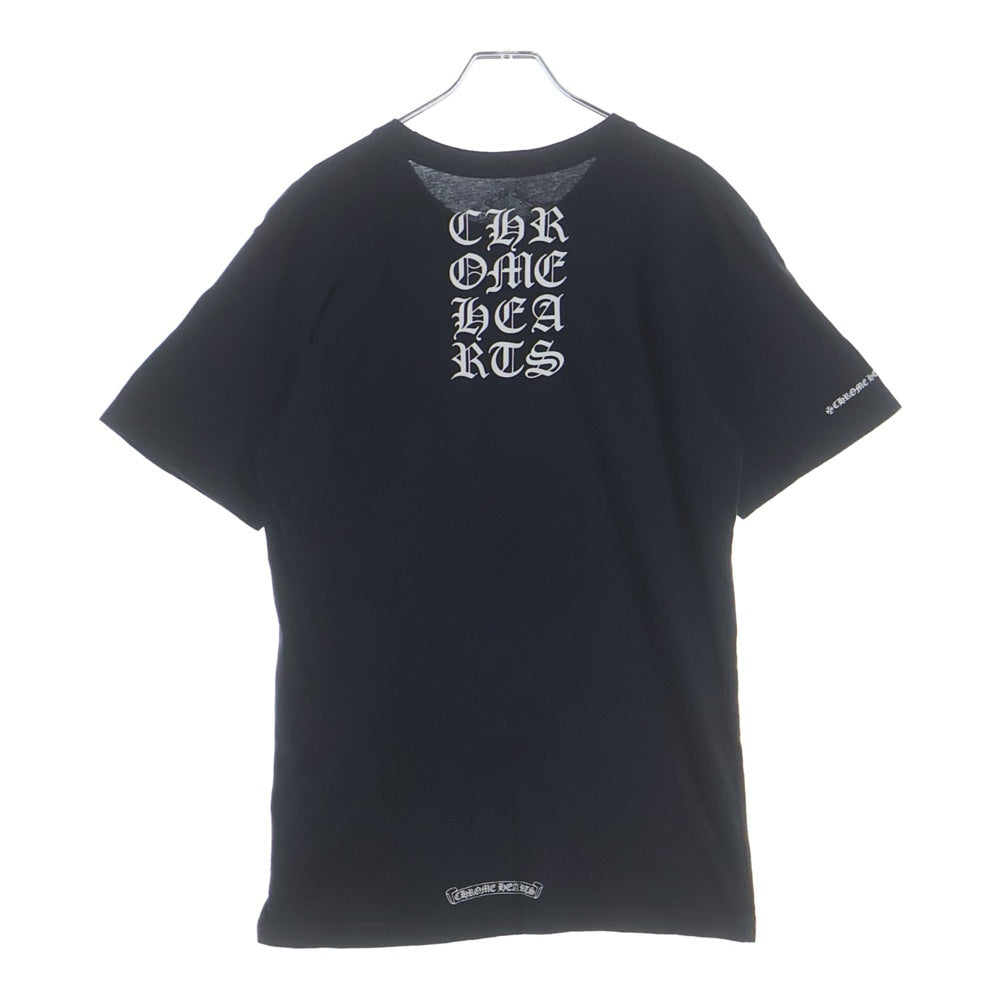 CHROME HEARTS(クロムハーツ) VERTICAL LOGO バーティカルロゴ プリント 半袖Tシャツ カットソー ブラック