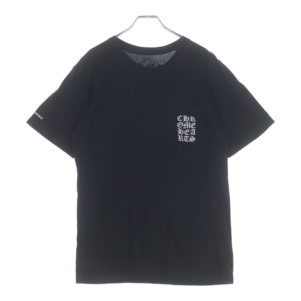 CHROME HEARTS(クロムハーツ) VERTICAL LOGO バーティカルロゴ プリント 半袖Tシャツ カットソー ブラック