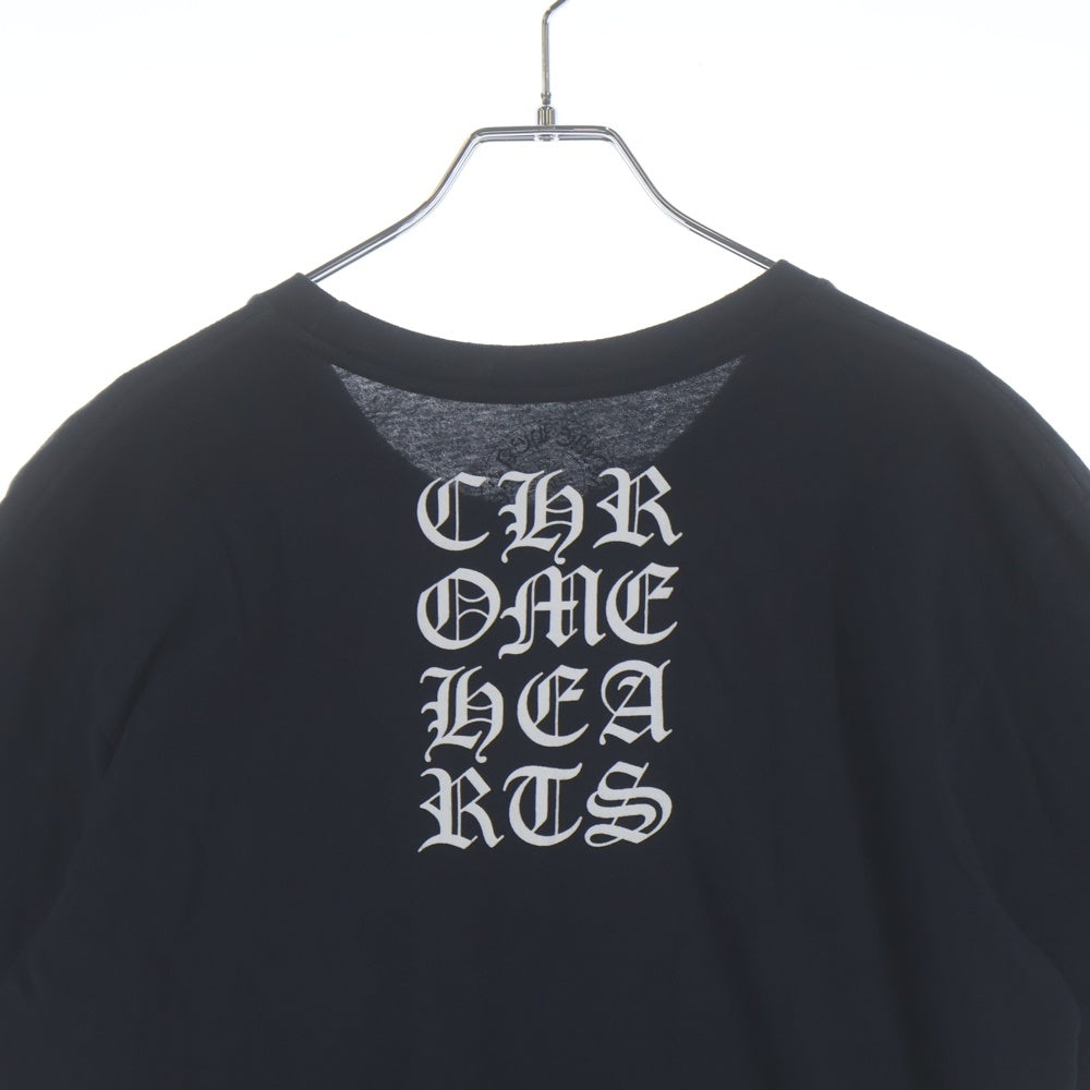CHROME HEARTS(クロムハーツ) VERTICAL LOGO バーティカルロゴ プリント 半袖Tシャツ カットソー ブラック