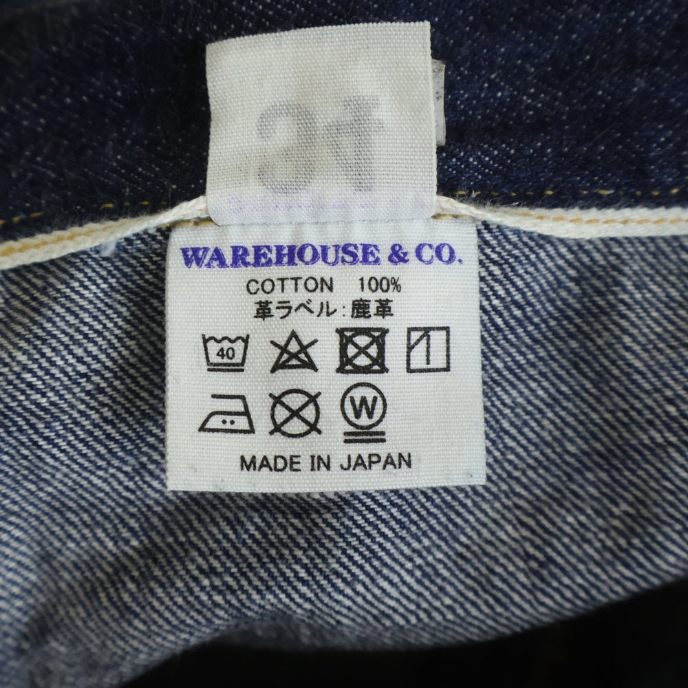 WAREHOUSE(ウェアハウス) ×ベルベルジン 藤原裕 JEANSFACTORY JOHN MUNG DENIM PANTS ジーンズファクトリー ジョン万デニムパンツ 七分丈 インディゴ