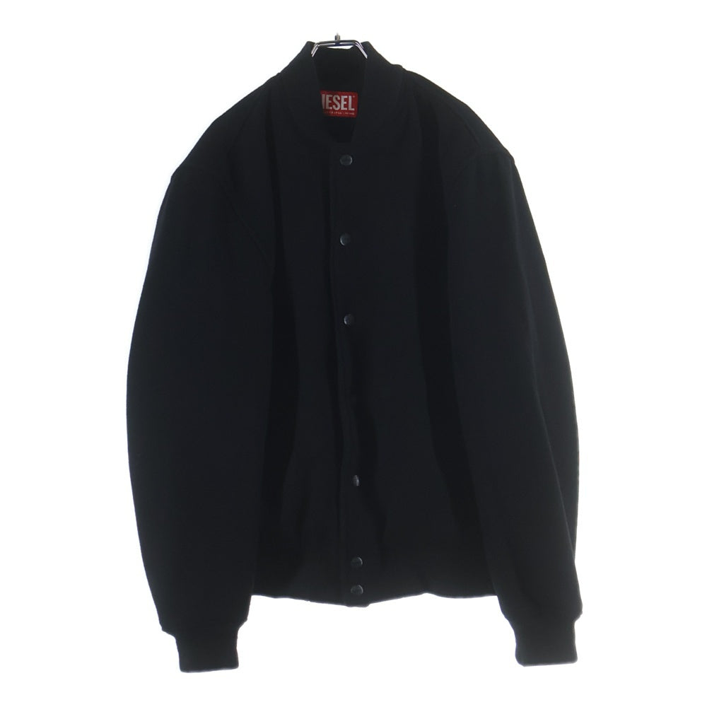 DIESEL(ディーゼル) Bomber Jacket フロント バックロゴ バーシティー スタジアム ジャケット スタジャン ブラック A19582