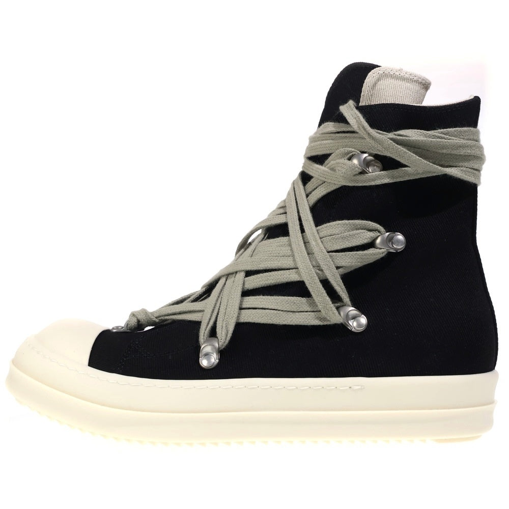 Rick Owens DRKSHDW(リックオウエンス ダークシャドウ) 26SS MEGALACE SNEAKS メガレース ハイカットスニーカー シューズ ブラック/ホワイト DU01F4809 DOW1