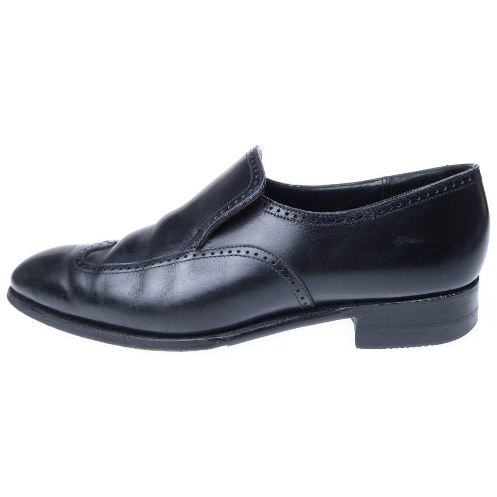 Crockett&Jones(クロケットアンドジョーンズ) ヴィングチップ スリッポン ローファー レザーシューズ ブラック