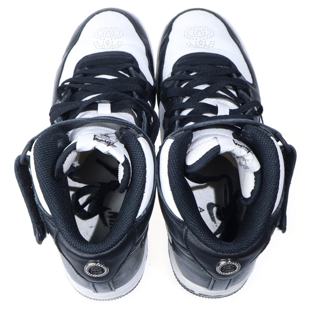 NIKE(ナイキ) ×STUSSY AIR FORCE 1 MID ステューシー エアフォース1 ミッドカットスニーカー ホワイト/ブラック US7.5/25.5cmcm DJ7840-002