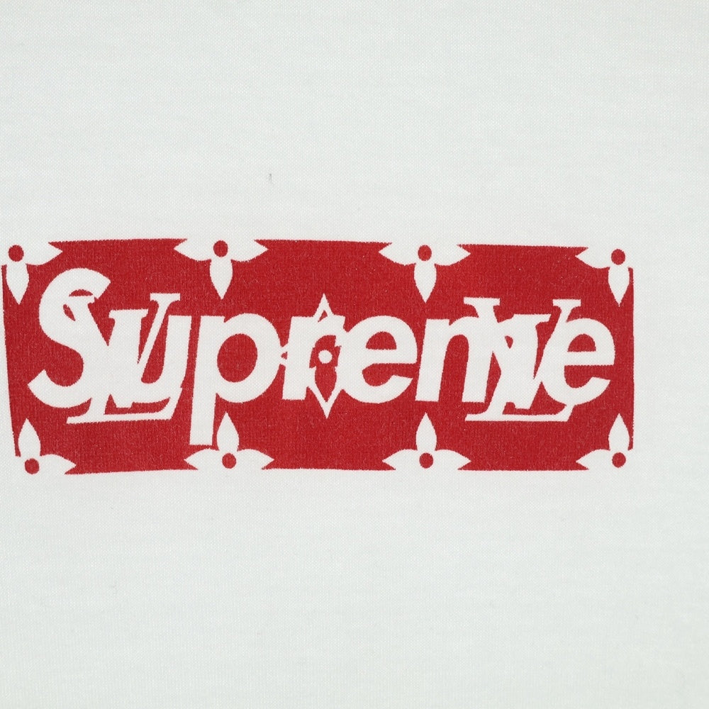 SUPREME(シュプリーム) 17AW ×LOUIS VUITTON Box Logo Tee モノグラムボックスロゴ半袖Tシャツ カットソー ホワイト HDY92WJCB