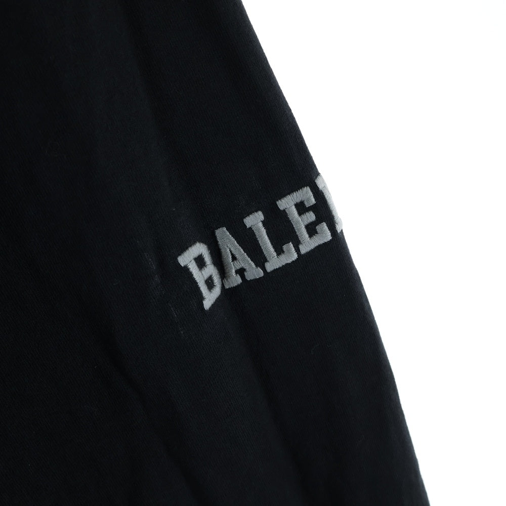 BALENCIAGA(バレンシアガ) Long sleeve Football T-shirt フロント バックロゴ フットボール 長袖Tシャツ カットソー ブラック
