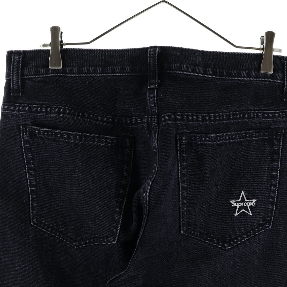 SUPREME(シュプリーム) 25AW Rigid Loose Fit Selvedge Jean リジッド セルビッジ ルーズ フィット ボタンフライ マルチポケット デニムパンツ ブラック