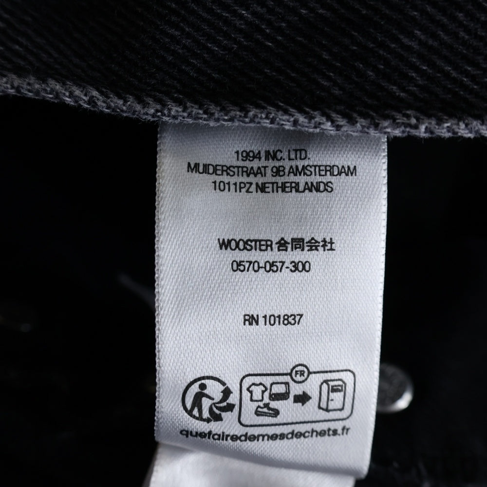 SUPREME(シュプリーム) 25AW Rigid Loose Fit Selvedge Jean リジッド セルビッジ ルーズ フィット ボタンフライ マルチポケット デニムパンツ ブラック