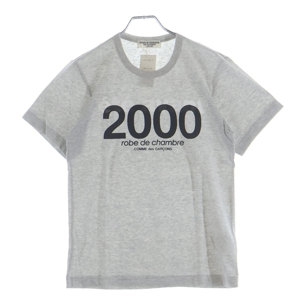 robe de chambre COMME des GARCONS(ローブドシャンブル コムデギャルソン) 00SS ETE AVANT ロゴプリント半袖Tシャツ カットソー グレー RT-100290