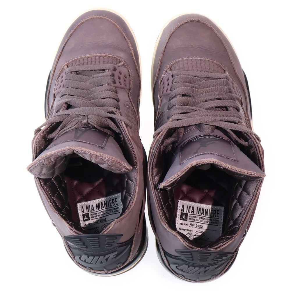 NIKE(ナイキ) ×A MA MANIERE AIR JORDAN 4 VIOLET ORE DV6773-220 エアジョーダン4 バイオレット オレ ハイカットスニーカー ブラウン US8/26.0cm
