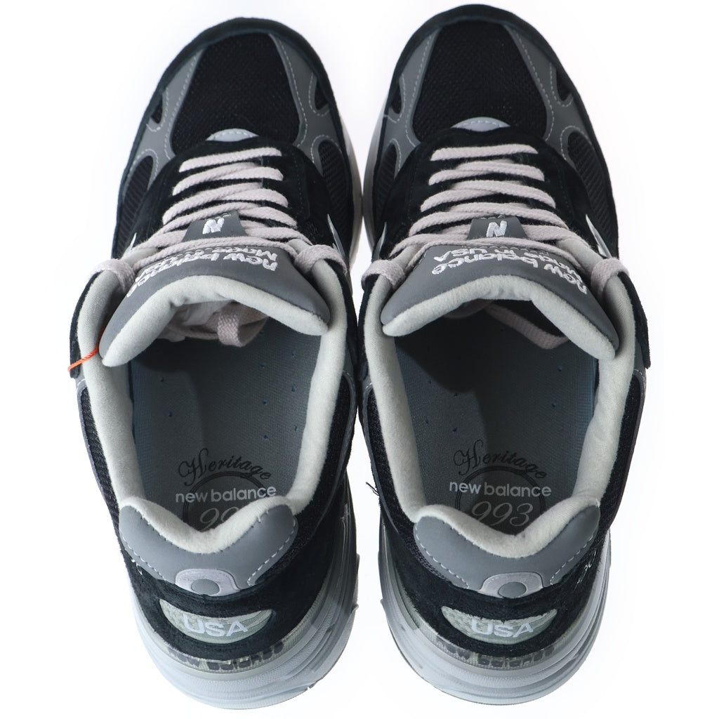 New Balance(ニューバランス) MR993BK Made in USA スエード メッシュローカットスニーカー ブラック US9/27.0cm