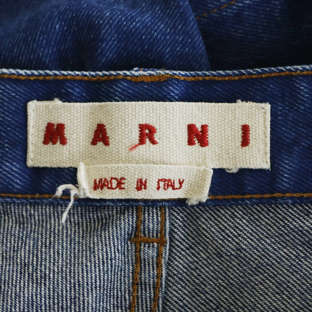 MARNI(マルニ) Mohair Panels Jeans モヘアパッチ デニムパンツ パッチワークストレートデニムパンツ PUJU0021LX