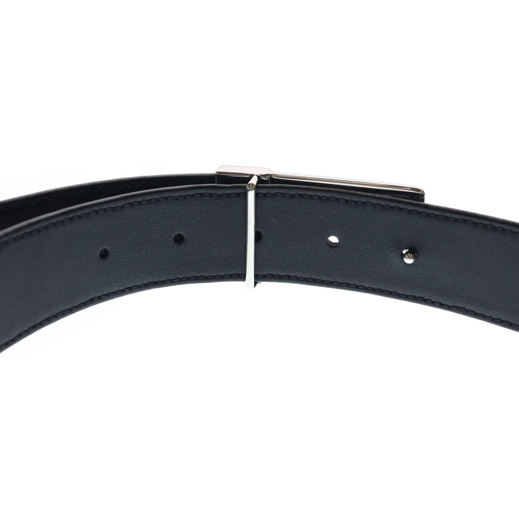 GUCCI(グッチ) Leather belt スクエア バックル 総柄 レザー ベルト ブラック 722370・1W30G