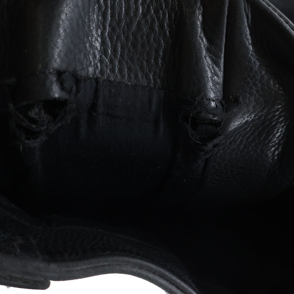 CHROME HEARTS(クロムハーツ) 6B L LNG BCK 6クロスボール クロスボールボタン ダガージップ レザーベスト ブラック