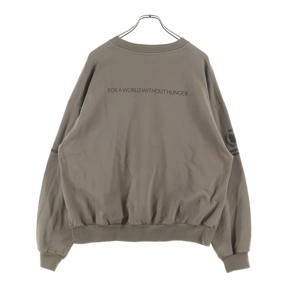 BALENCIAGA(バレンシアガ) 22AW WFP Sweatshirt ロゴ クルーネック スウェットトレーナー 697869 TMVL1 ブラウン